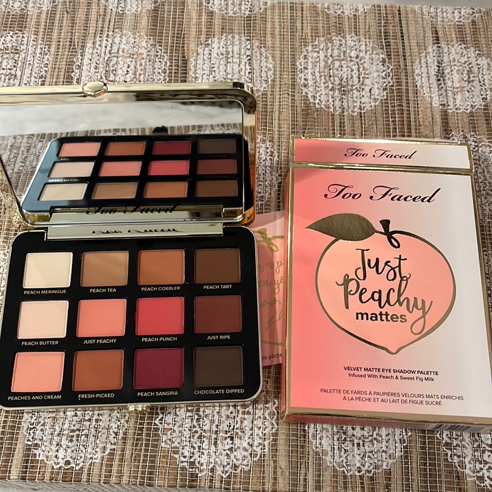 Brand New In Box Too Faced Just Peachy Matte Eyeshadow Palette